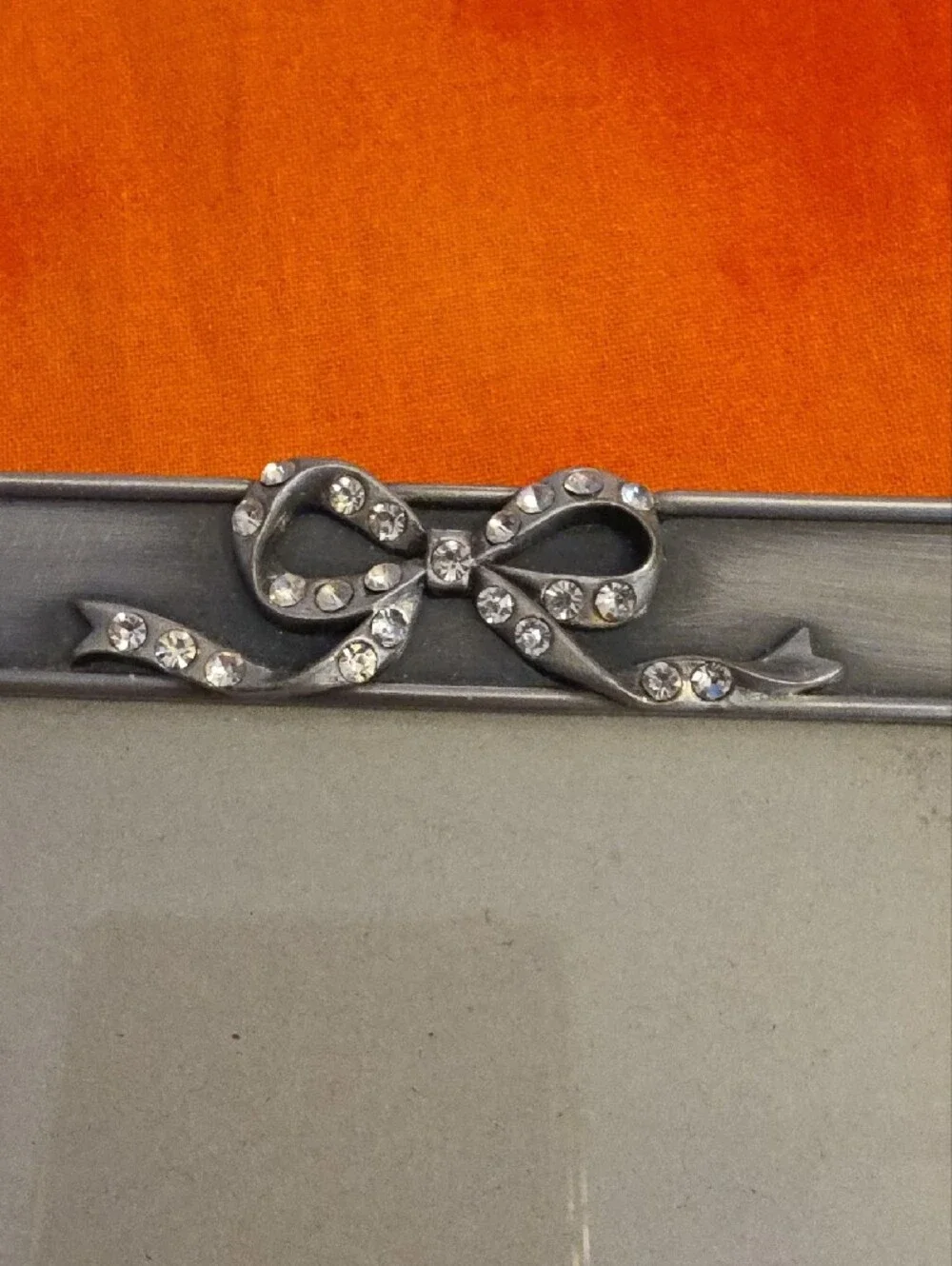 Carr Silver Picture Frame with Bow Accent